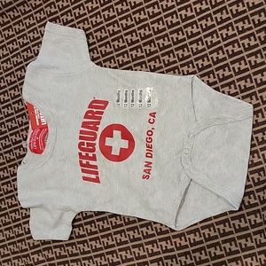 Lifeguard San Francisco Onesie grey red travel souvinear 12 months
